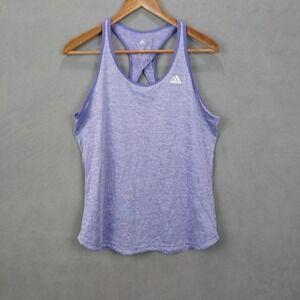 Adidas Climalite Tank Top Womens Large Purple Racerback Running Athletic Workout